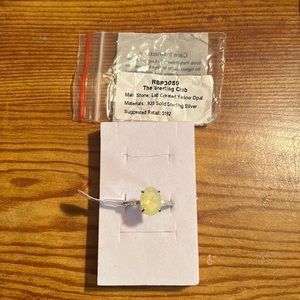 RBP Bomb Party The Sterling Club LC Yellow Opal .925 Solid Sterling Silver Ring